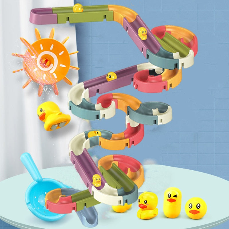 Sliding Ducks Stackable Kids Bath Toy