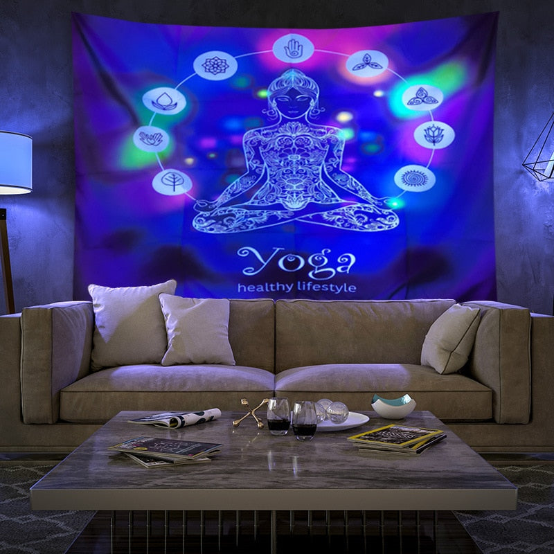 Colorful Glowing Luminous Tapestry