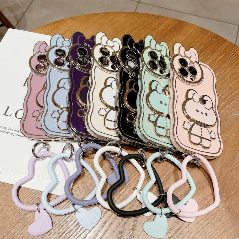 3D Bunny Korean Style Mirror iPhone Case - UTILITY5STORE