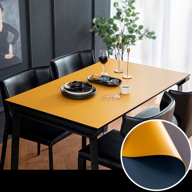 Nordic Minimalist Leather Waterproof Table Protector Mat