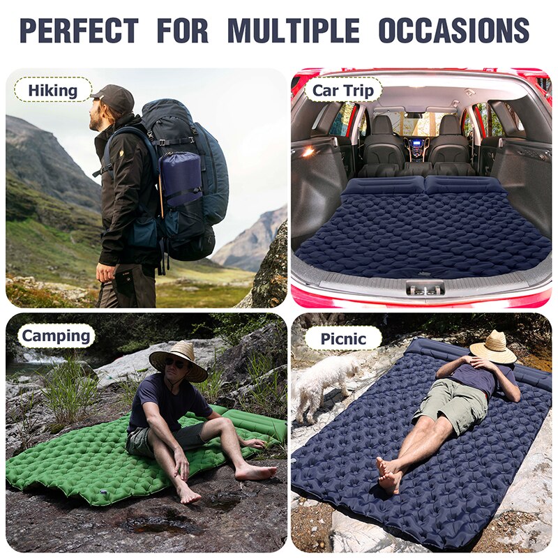 Portable Inflatable Built-in Pillow Nature Nest Camping Bed