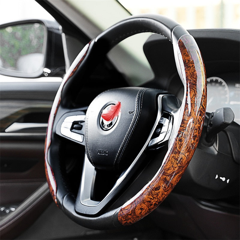 Non-Slip Wood Grain Car Wheel Cover