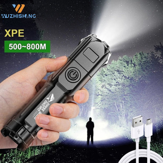 High-Power 100000 Lumen Rechargeable LED Flashlight - UTILITY5STORE