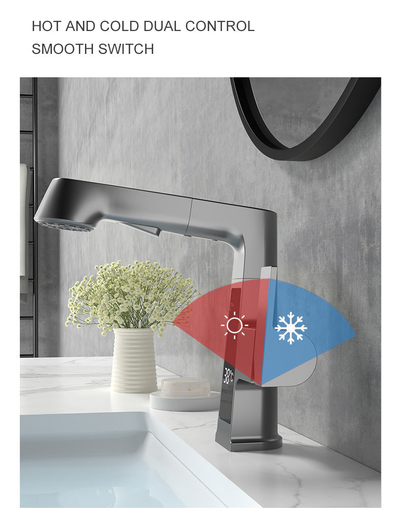 Elegant Temperature Display Smart Faucet