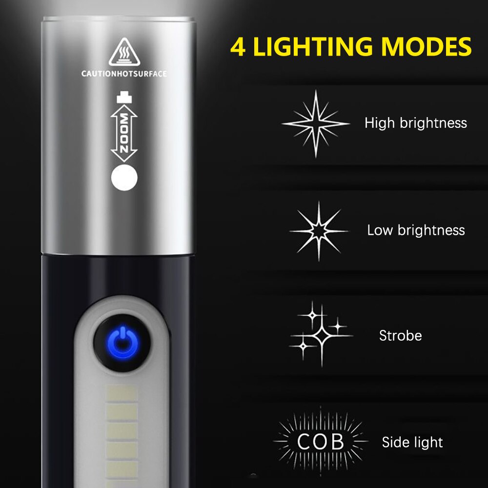 Zoom Ultra-Bright Pocket Led Outdoor Flashlight