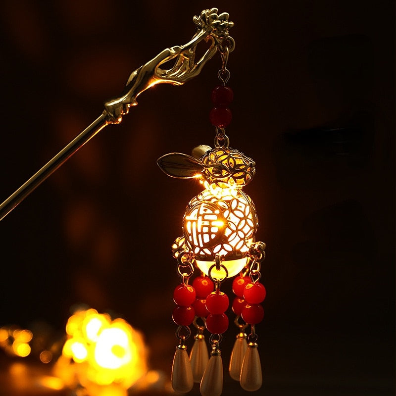 Luminous Stylish Butterfly Lantern Hairpin