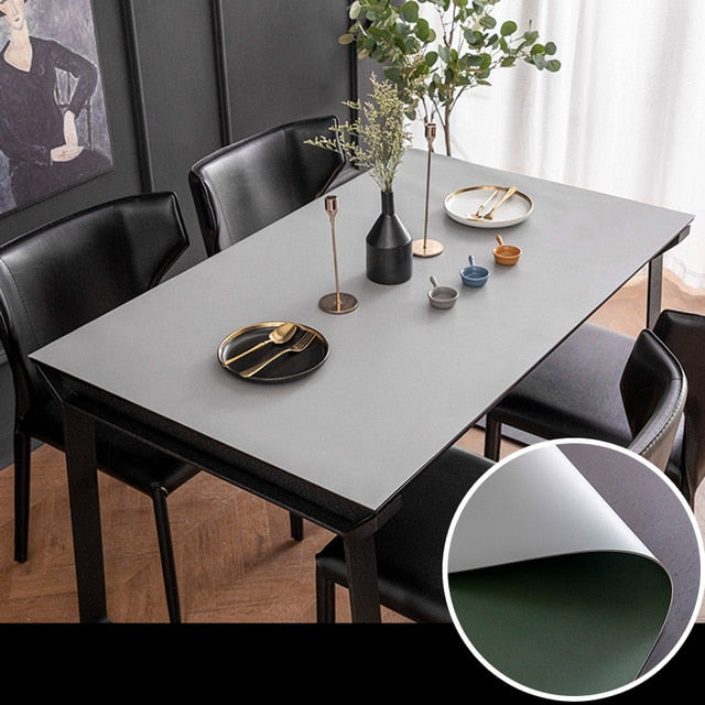 Nordic Minimalist Leather Waterproof Table Protector Mat