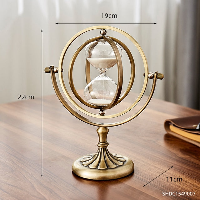 Time Charmer Metal Hourglass Decor