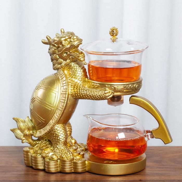 Mystic Golden Dragon Teapot