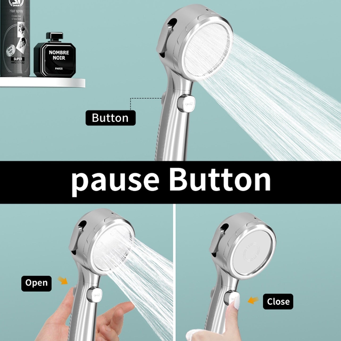 Temperature Display High Pressure Shower Head - UTILITY5STORE