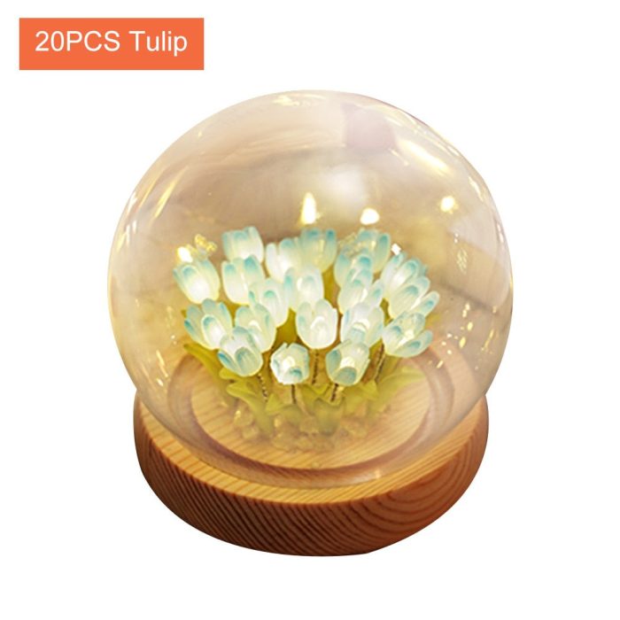 Shiny Tulip Handmade Night Lamp