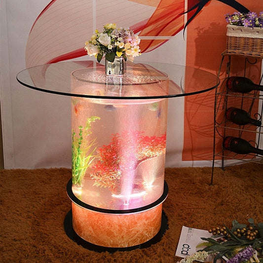 Elegant LED Magic Water Bubble Round Table