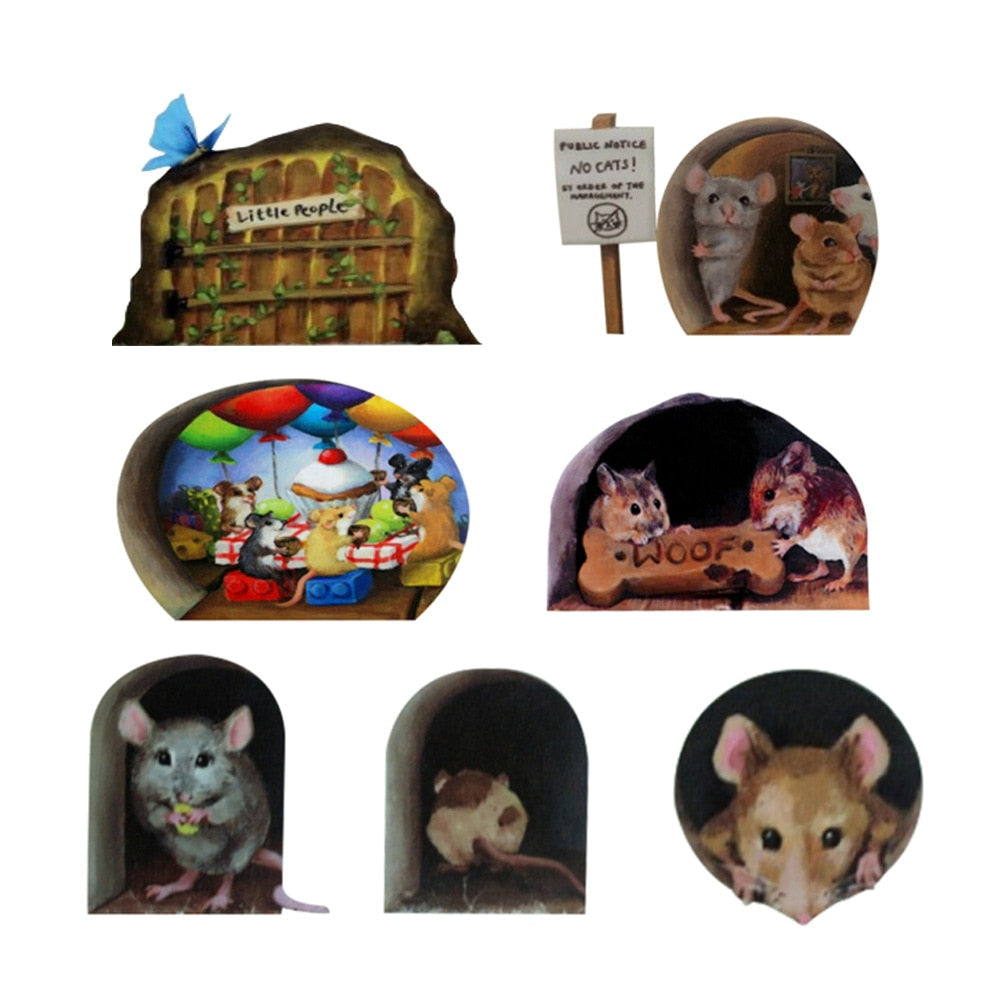 3D Mouse Hole Funny Wall Stickers - UTILITY5STORE