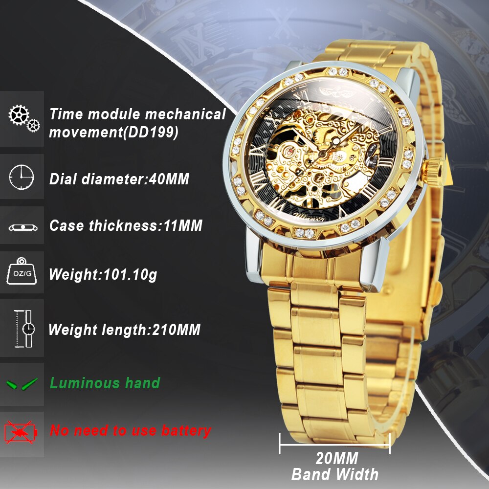 Luminous Mechanical Titan Skeleton Watch