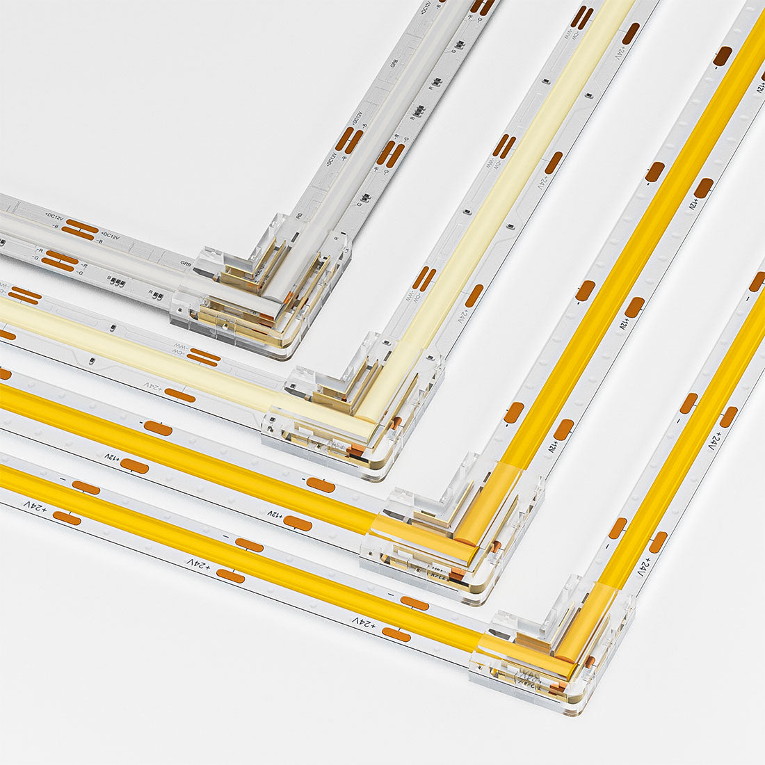 L Shaped Transparent LED Strip Connector - UTILITY5STORE