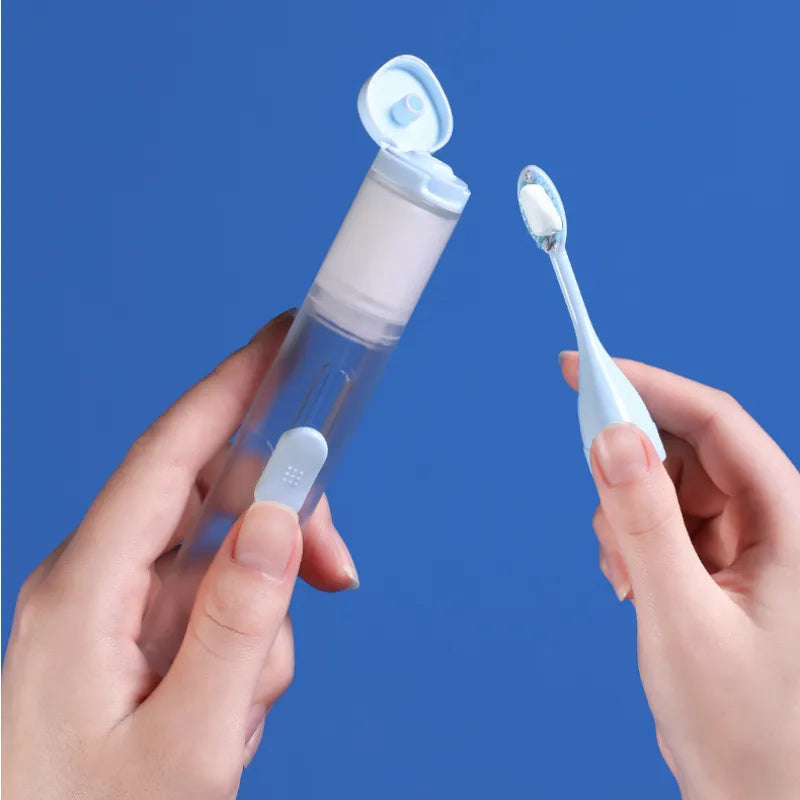 Foldable Travel Brush Toothpaste Holder Set