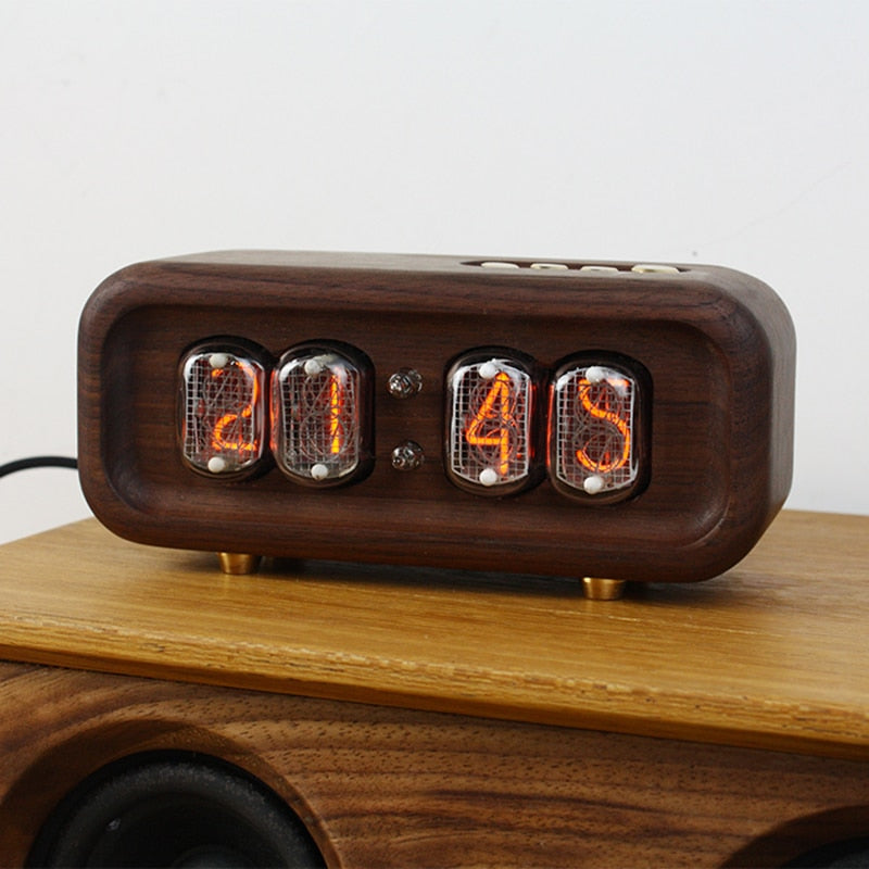 Elegant Black Walnut Digital Table Clock