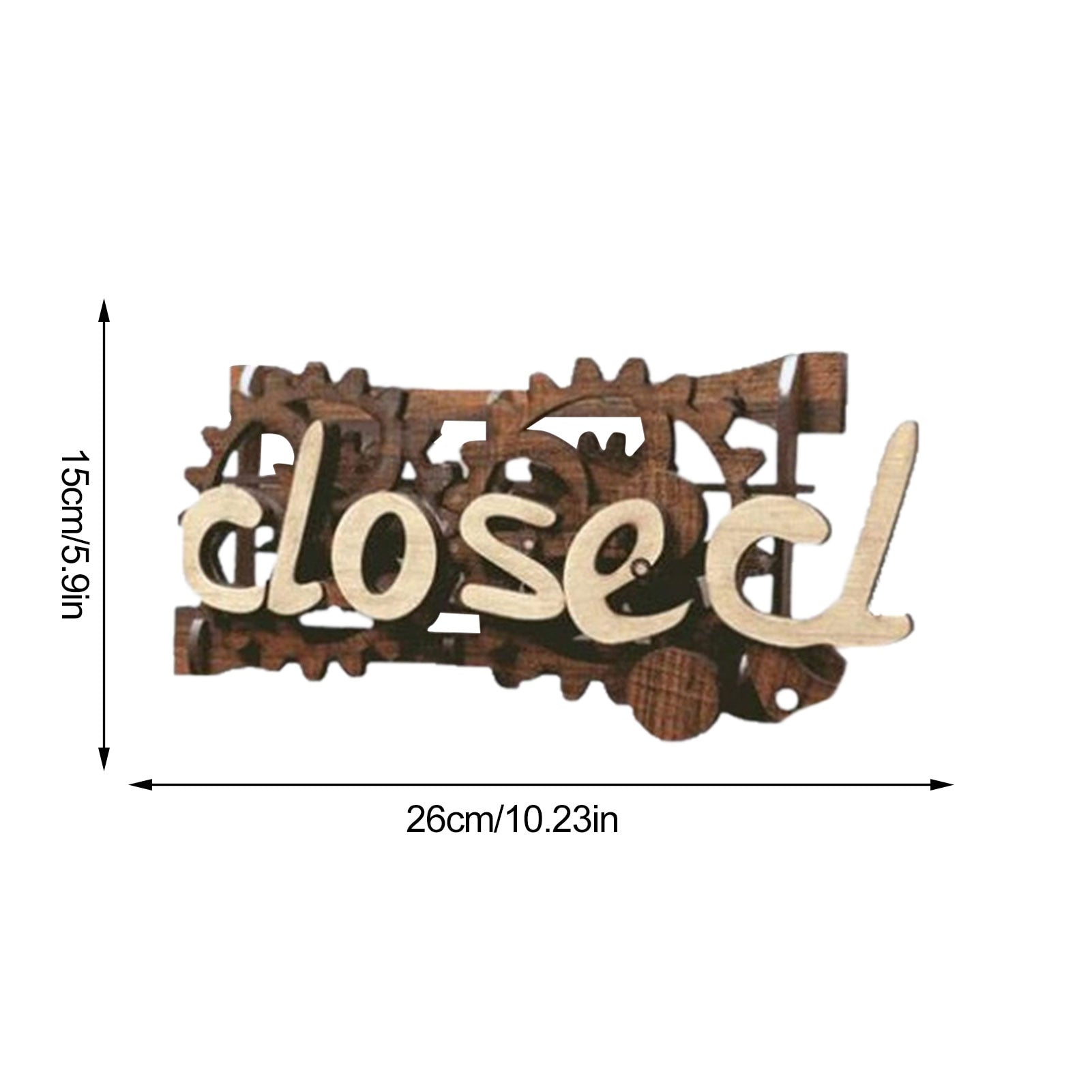 Wooden Double-Sided Reversible Open Closed Sign - UTILITY5STORE