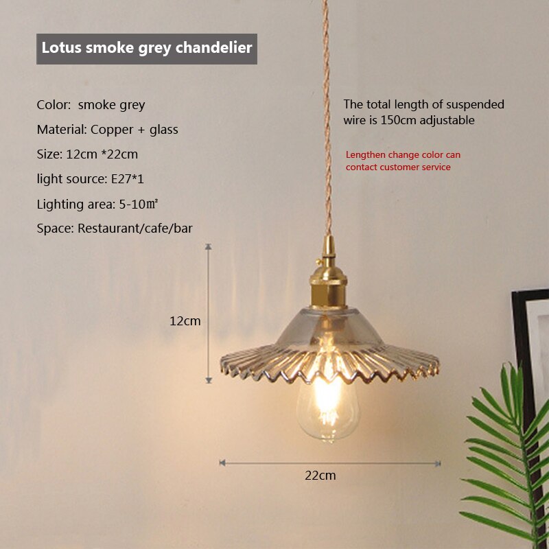 Nordic Brilliance Transparent Glass Pendant Lamp