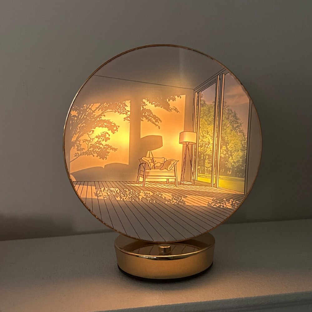 Creative Artistic Orb Painting Table Lamp