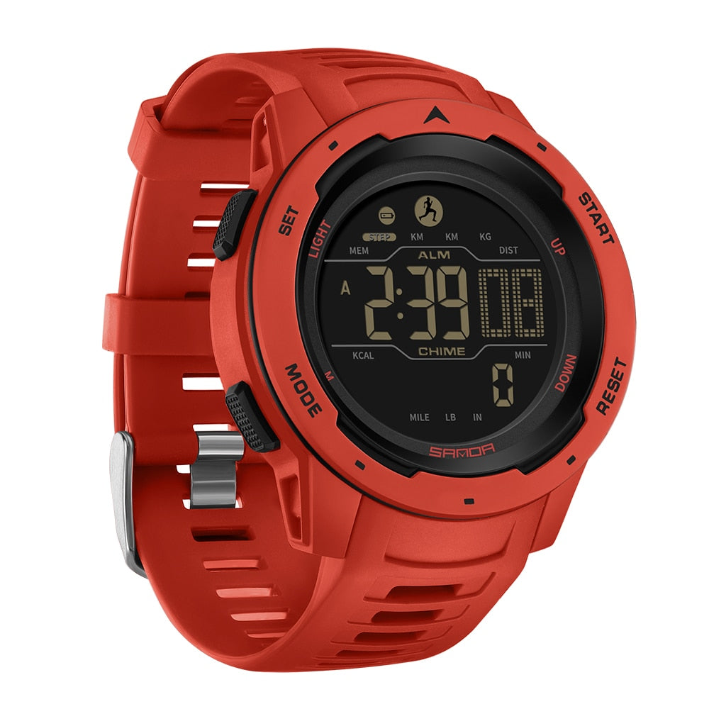 Waterproof Military Pedometer Digital Watch