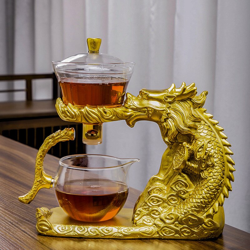 Mystic Golden Dragon Teapot