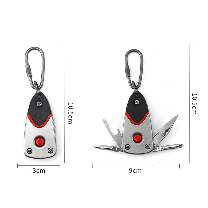 6in1 Stainless Steel Adventure Pro Tool Keychain