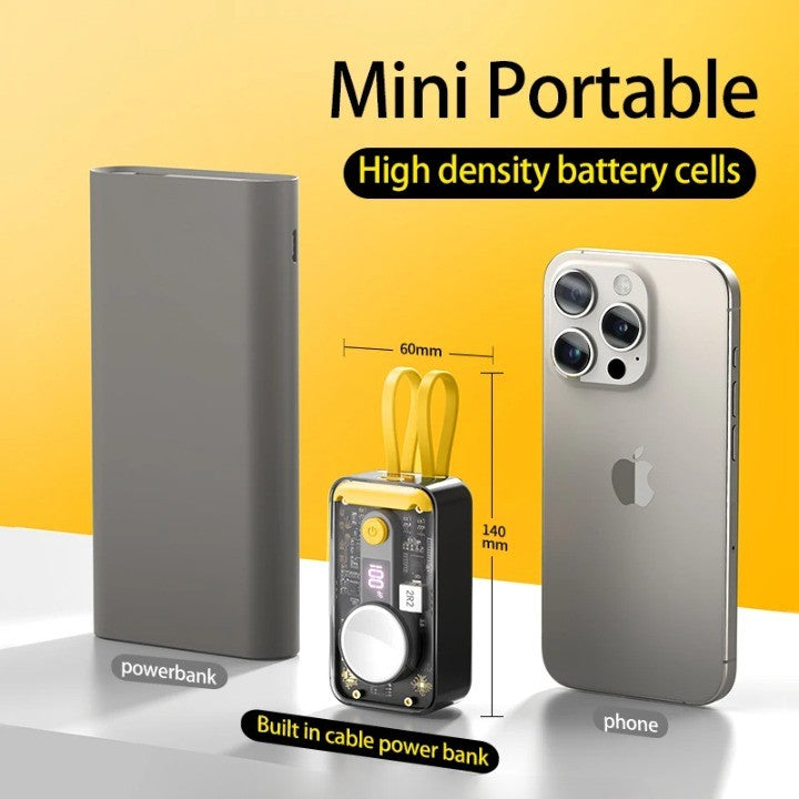 Portable Transparent Design Wireless Powerbank