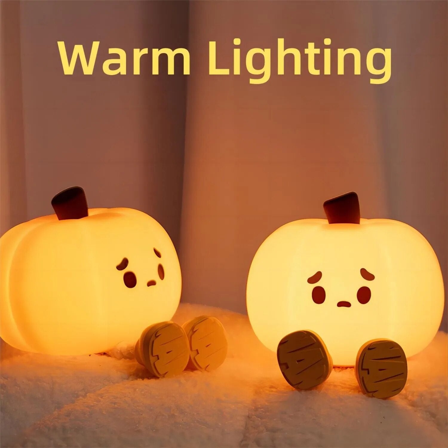 Sad Pumpkin Touch Sensor Lamp Decor - UTILITY5STORE
