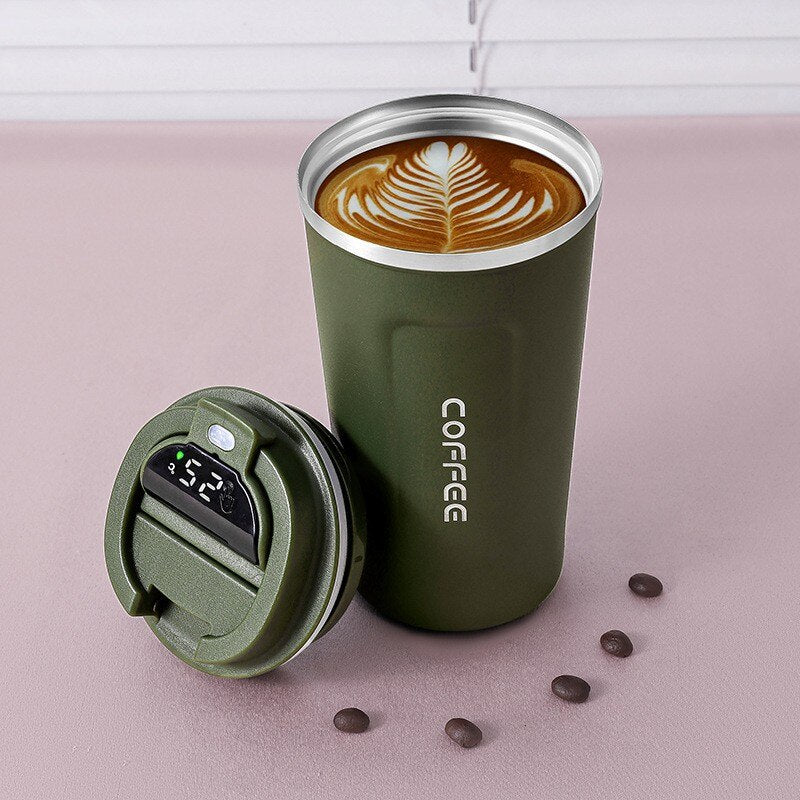 LED Temperature Display Smart Thermos Coffee Mug