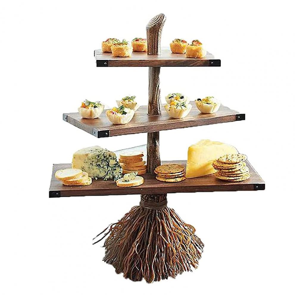 3-Tiered Witch Broom Shape Stand - UTILITY5STORE