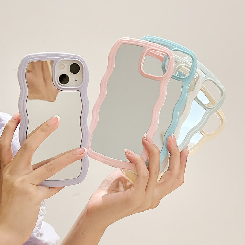 Wavy Makeup Mirror Phone Case