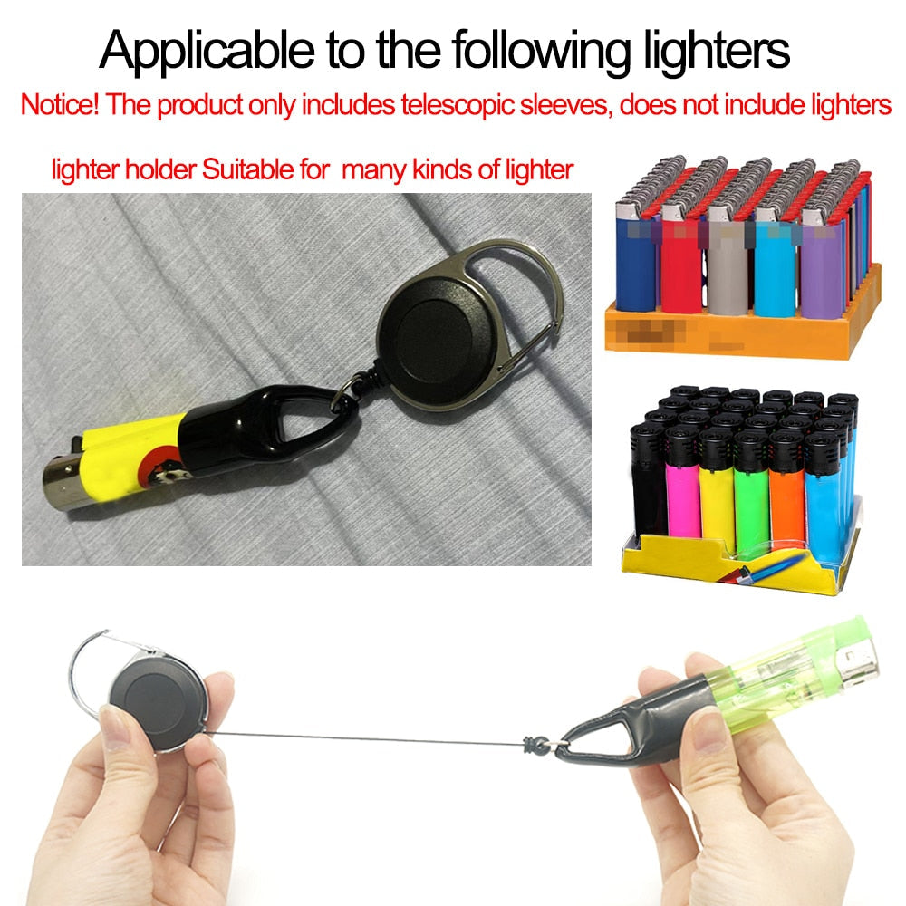 Anti-Lost Retractable Safe Lighter Keychain