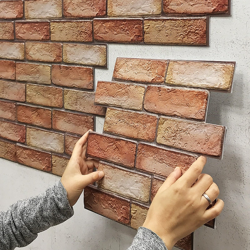 3D Self-Adhesive Brick Pattern Wallpaper - UTILITY5STORE