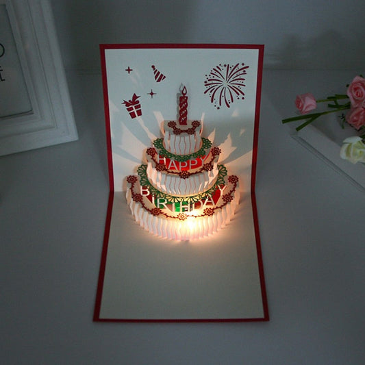 3D Birthday Music Happy Cake Cards - UTILITY5STORE