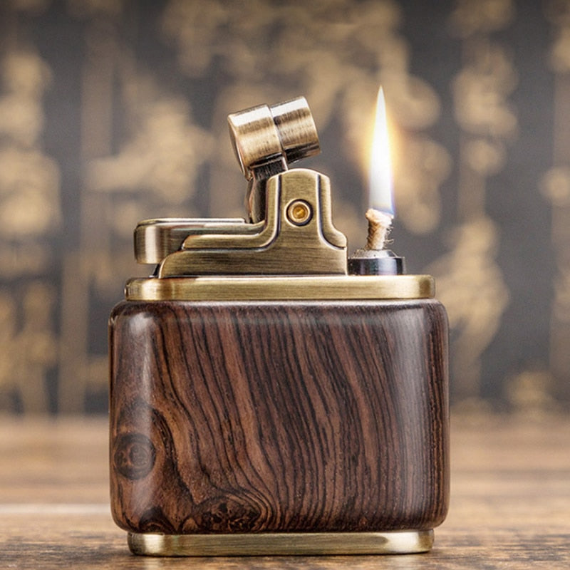 Wooden Vintage Spark Kerosene Lighter