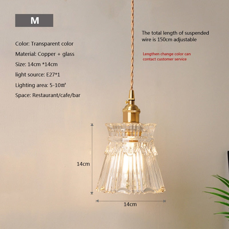 Nordic Brilliance Transparent Glass Pendant Lamp