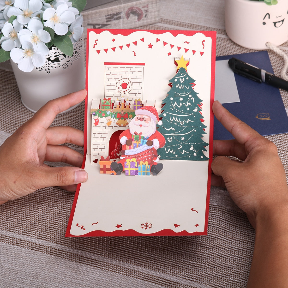 3D Pop-Up Cheerful Christmas Gift Cards - UTILITY5STORE