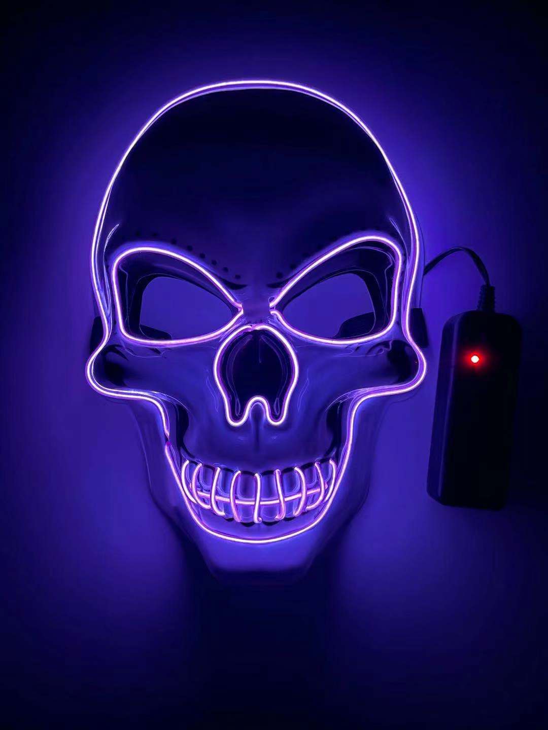 Neon LED Skeleton Party Mask