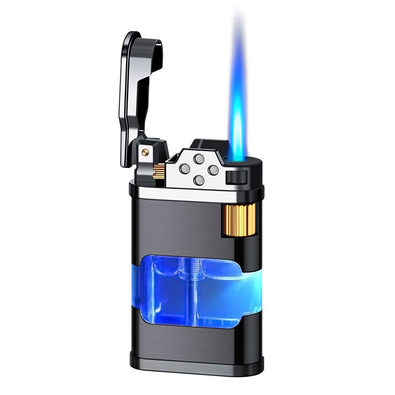 Blue Flame Metal Windproof Gas Lighter