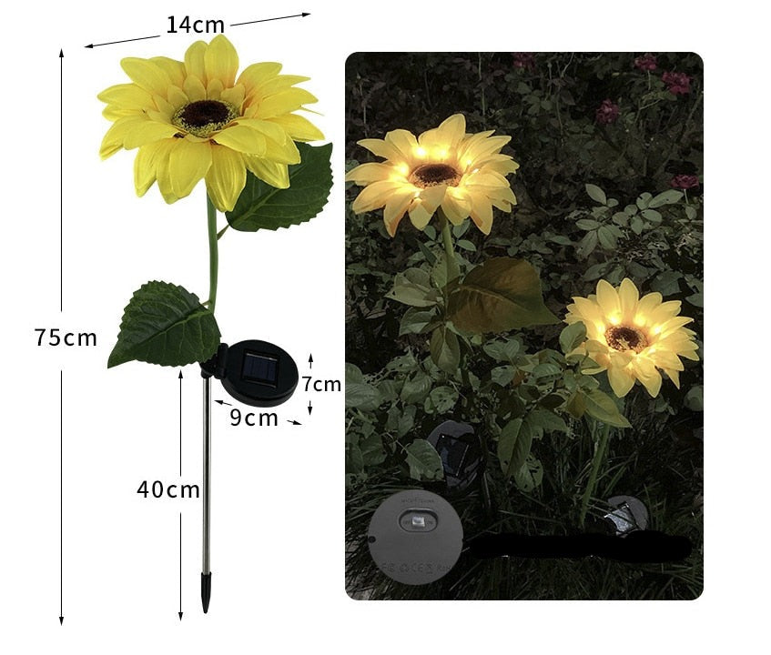 Sunflower Waterproof Solar Led Garden Lights