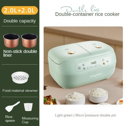 All-In-One Double Container Intelligent Electric Rice Cooker