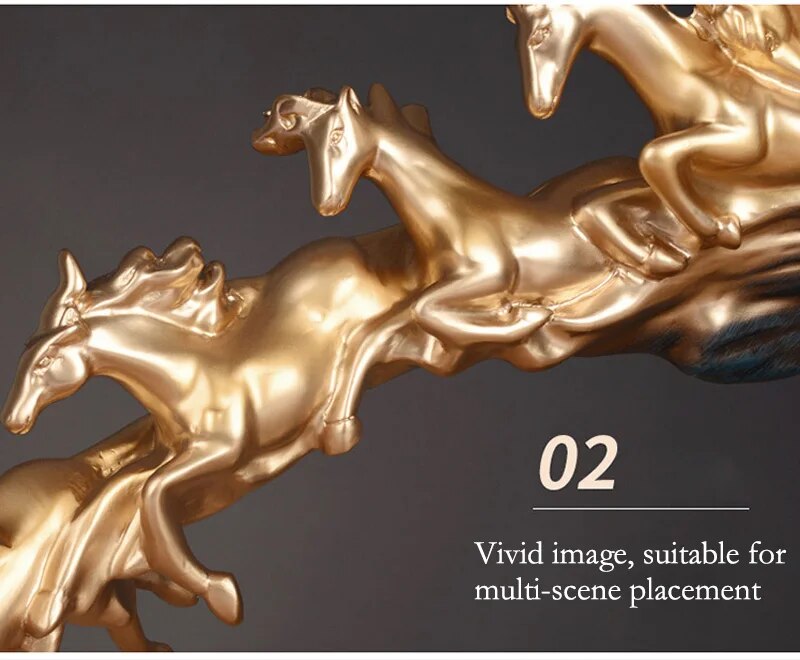 Nordic Luxury Galloping Horse Home Decoration