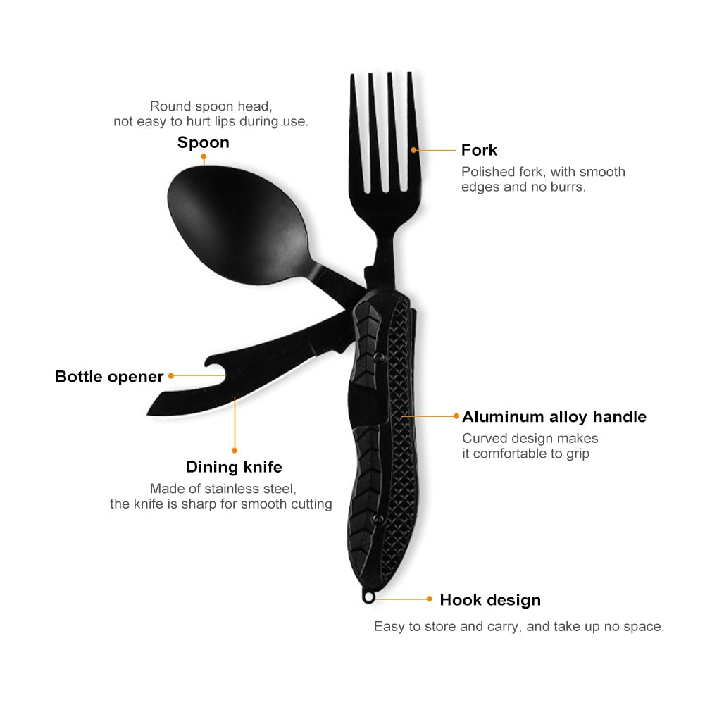 4in1 Easy Cary Travel Cutlery Tool - UTILITY5STORE