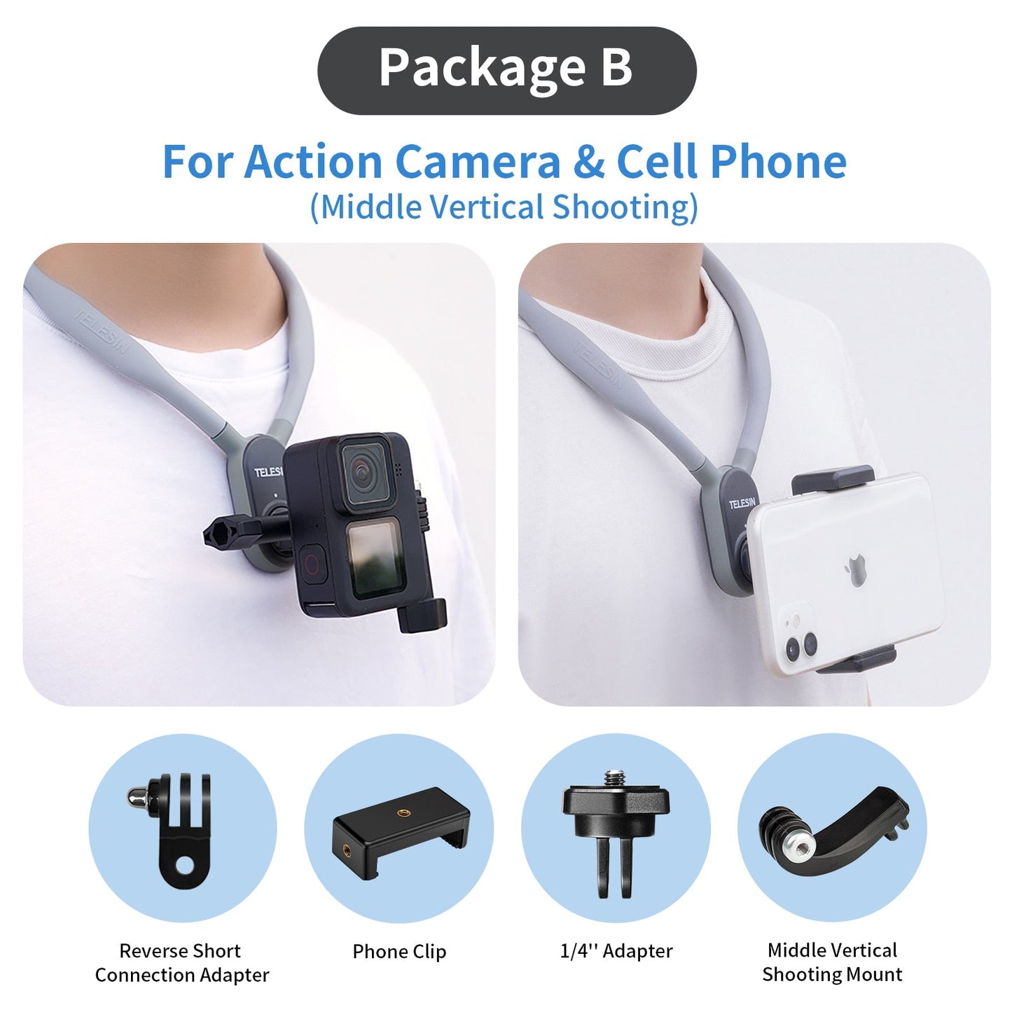 Magnetic Silicone Neck-Mounted Action Camera Accessories