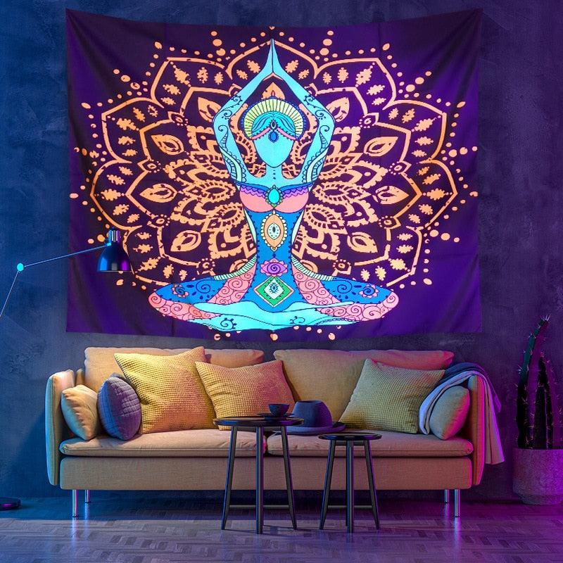 Colorful Glowing Luminous Tapestry