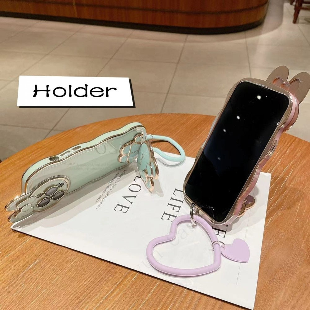 3D Bunny Korean Style Mirror iPhone Case - UTILITY5STORE