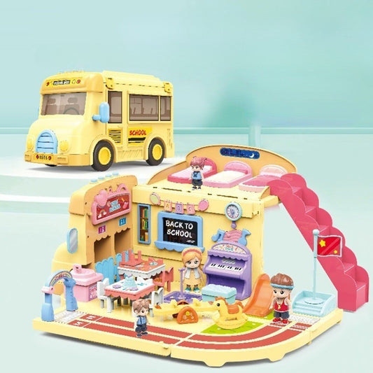 Mega School Party Express Bus House Toy