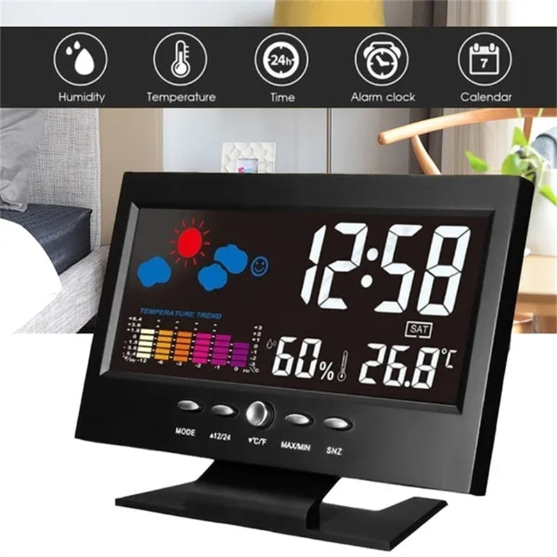 Alarm Pro LCD Weather Station Clock