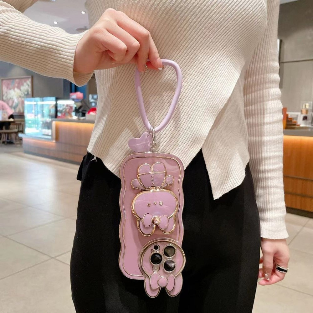 3D Bunny Korean Style Mirror iPhone Case - UTILITY5STORE